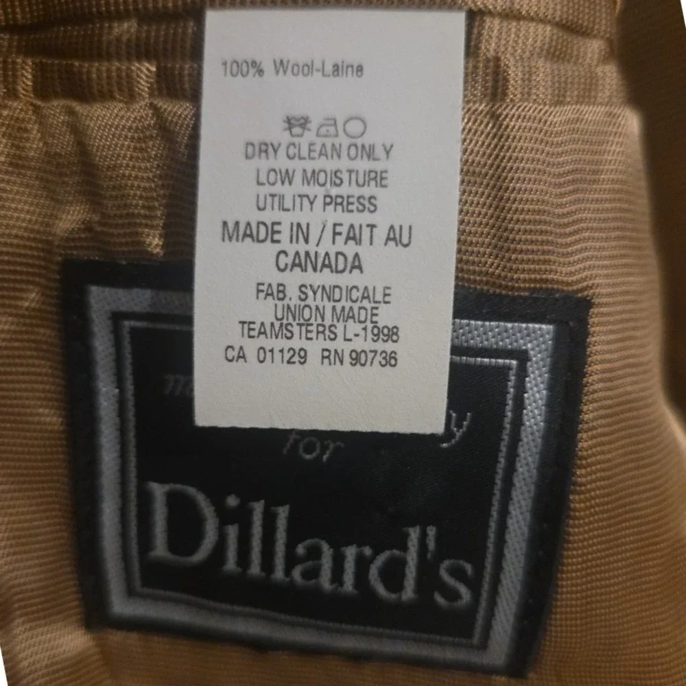 Ralph Lauren Wool Blazer Brown Two Button Sport Coat, Mens 42L,‎ Made in Canada